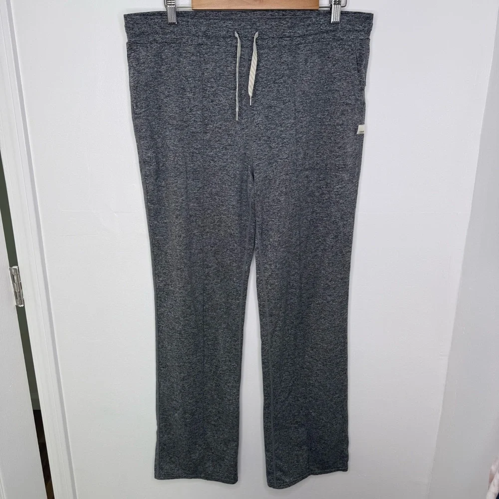VUORI Heather Gray Halo Essential Wide Leg Dream Knit Pants - Picture 2 of 6